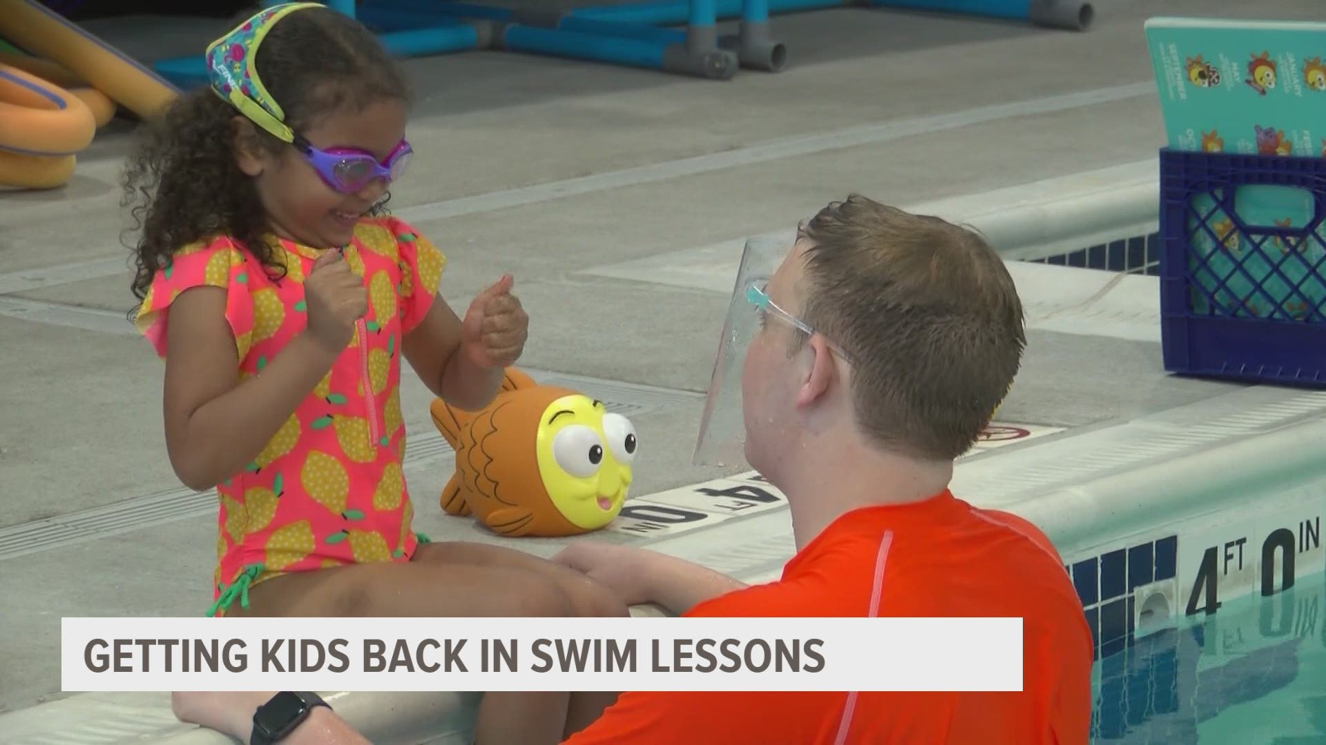 Goldfish Swim School in Urbandale is teaching kids basic swimming skills as families make their return to the water.
