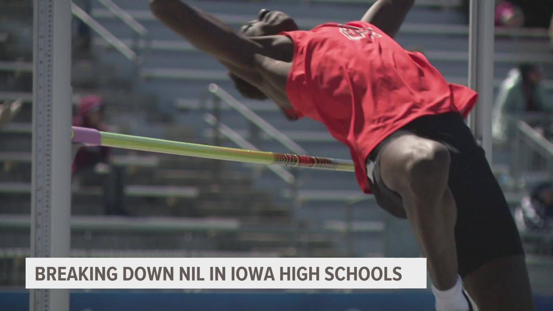 The Iowa High School Athletic Association and Iowa Girls High School Athletic Union released updated NIL guidelines Wednesday for high school students.