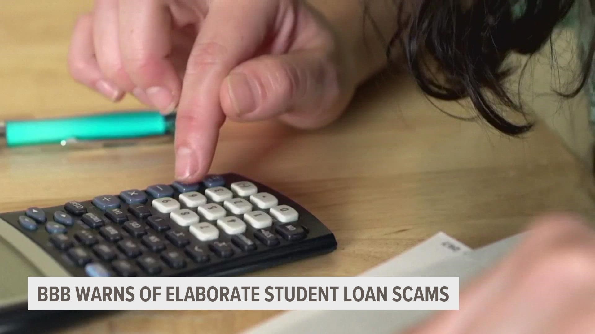 The Iowa Attorney General's Office and Better Business Bureau are warning people to stay aware of scams relating to student loan forgiveness.