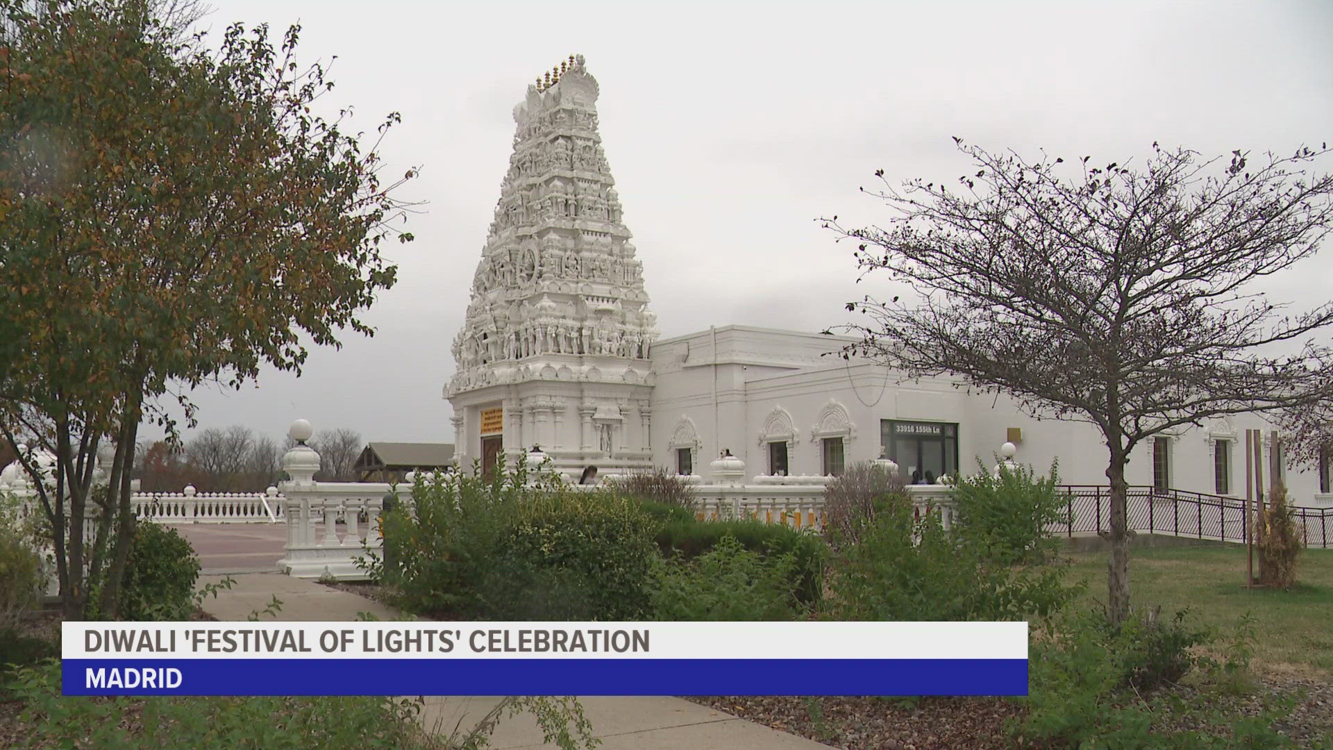 People gathered at the Hindu Temple in Madrid to observe the holiday.