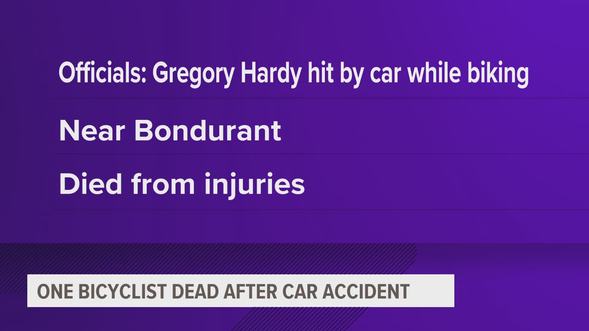 Officials believe 64-year-old Des Moines resident Gregory Hardy was crossing NE 64th Street when a car hit him around 1:30 p.m. Wednesday.
