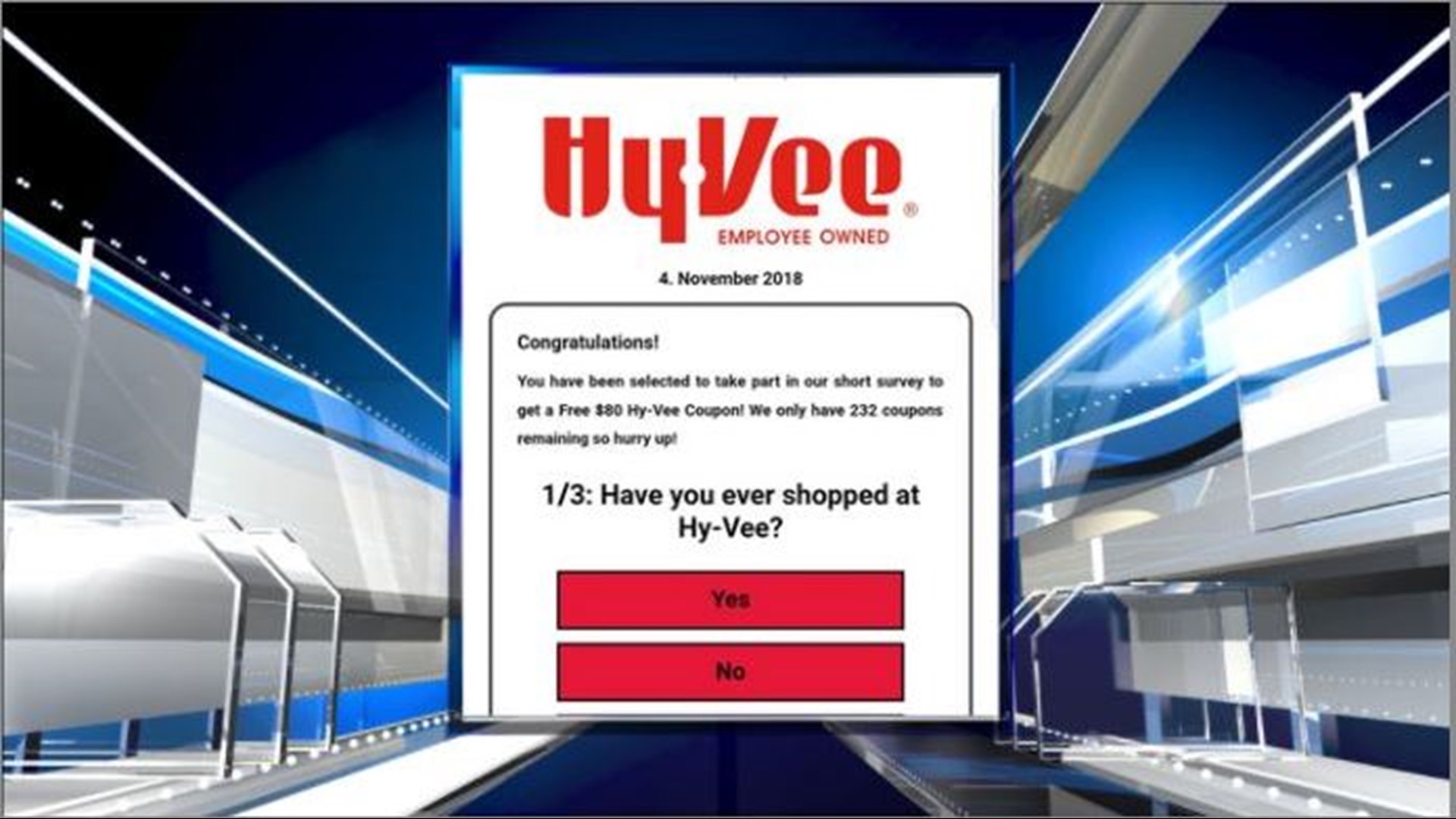 SCAM ALERT Hyvee coupon promises 80 gift card