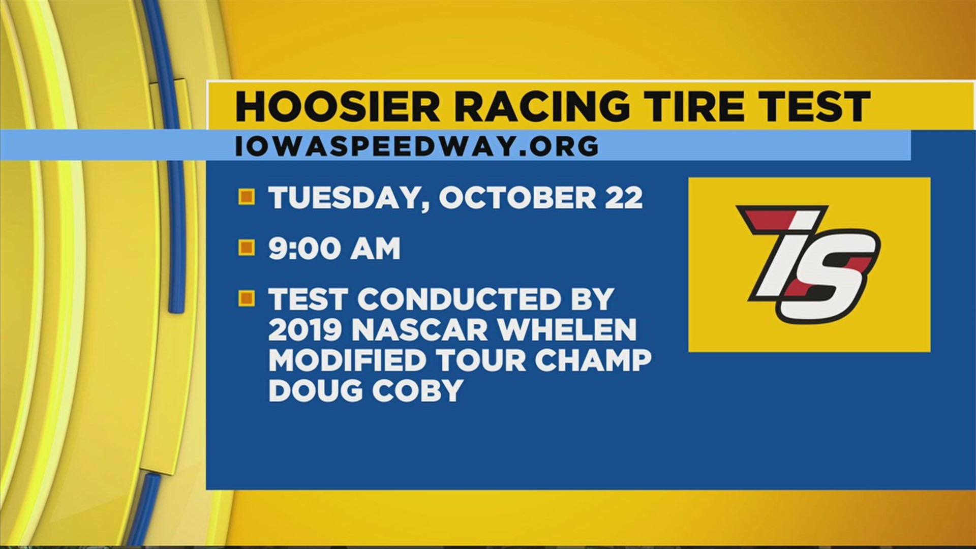 Iowa Speedway's Hoosier Racing Tire test on Tuesday, Oct. 22