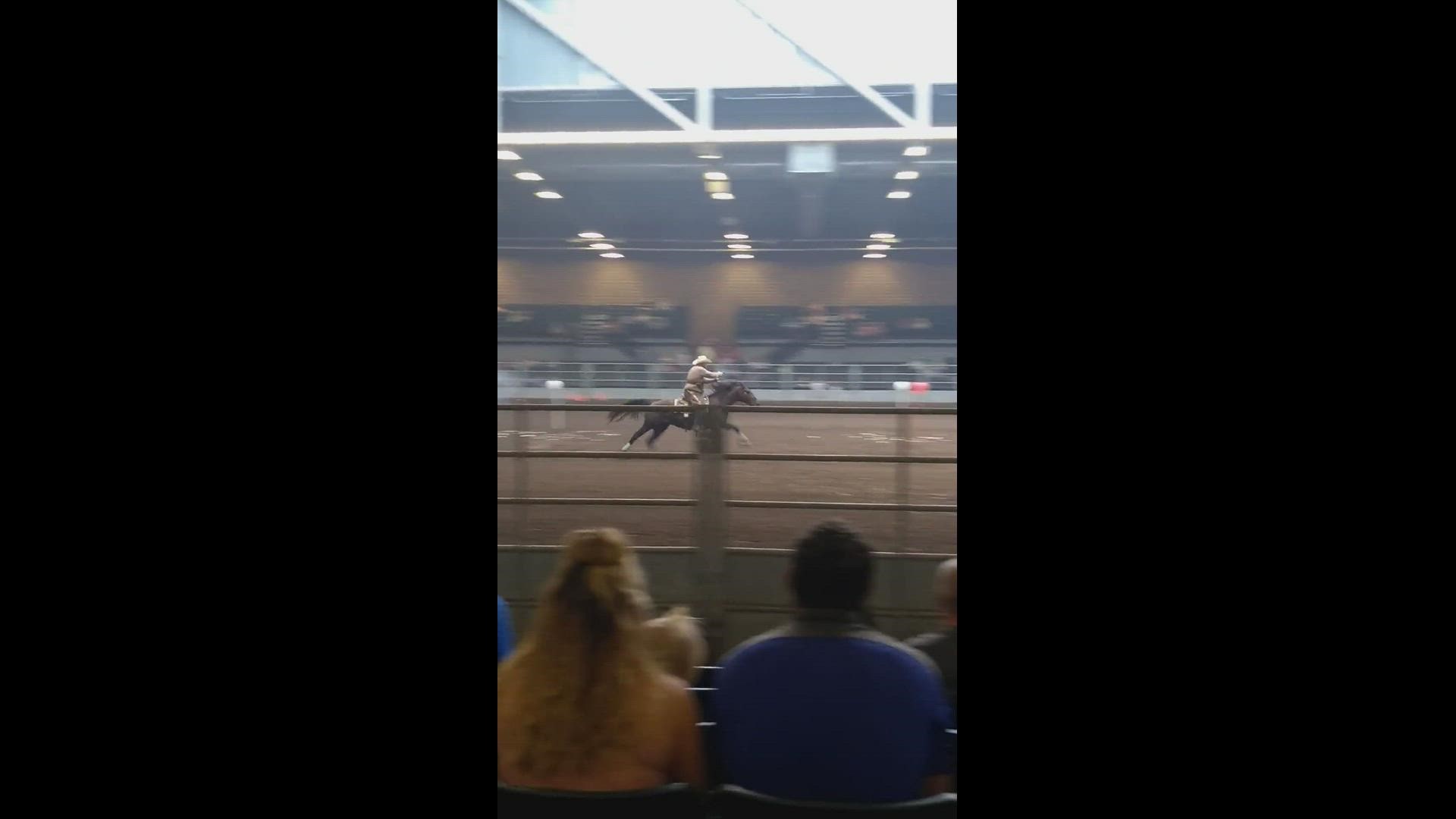 Mounted cowboy shooting competition at the 2021 Iowa State Fair
Credit: Alex Reyes