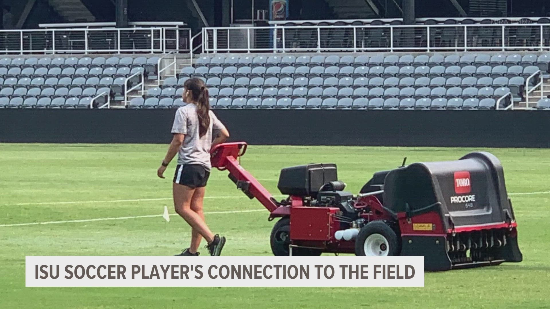 The fields athletes play on are pretty important to them, but Iowa State soccer player Mira Emma has a bit of a different connection to the field than most athletes.