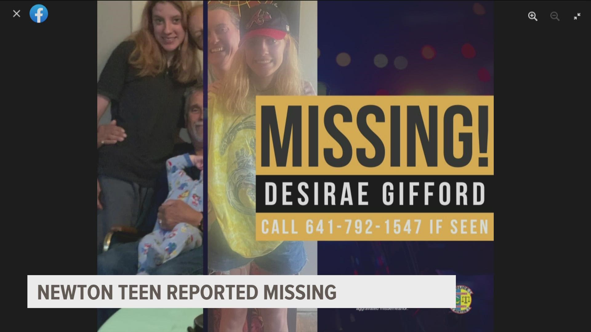 Desirae Gifford was last seen wearing a gray Culver's hoodie and colorful pajama pants.