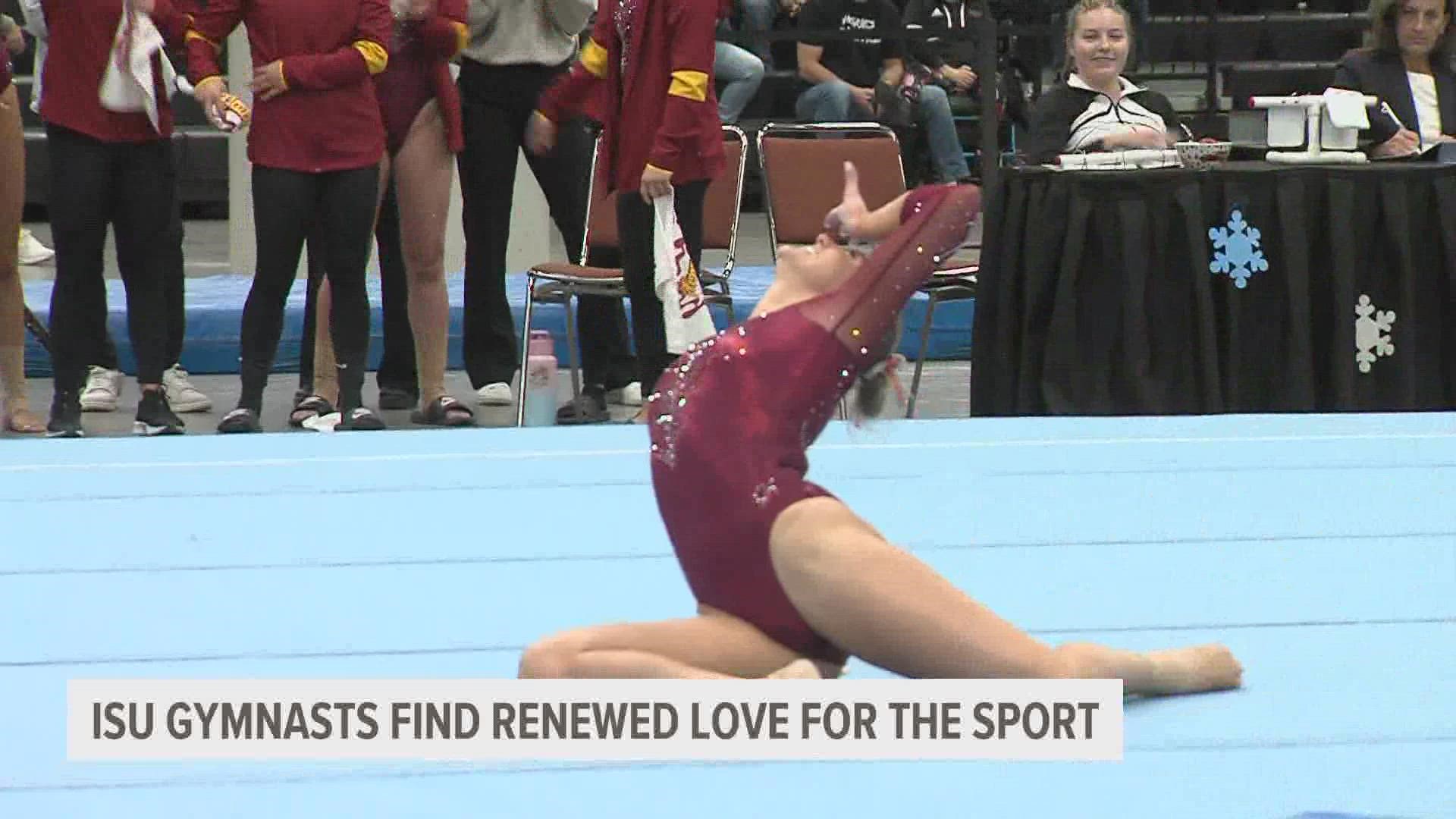 Ana Irene Palacios and Laura Cooke both joined the Iowa State gymnastics team after competing at the elite level.