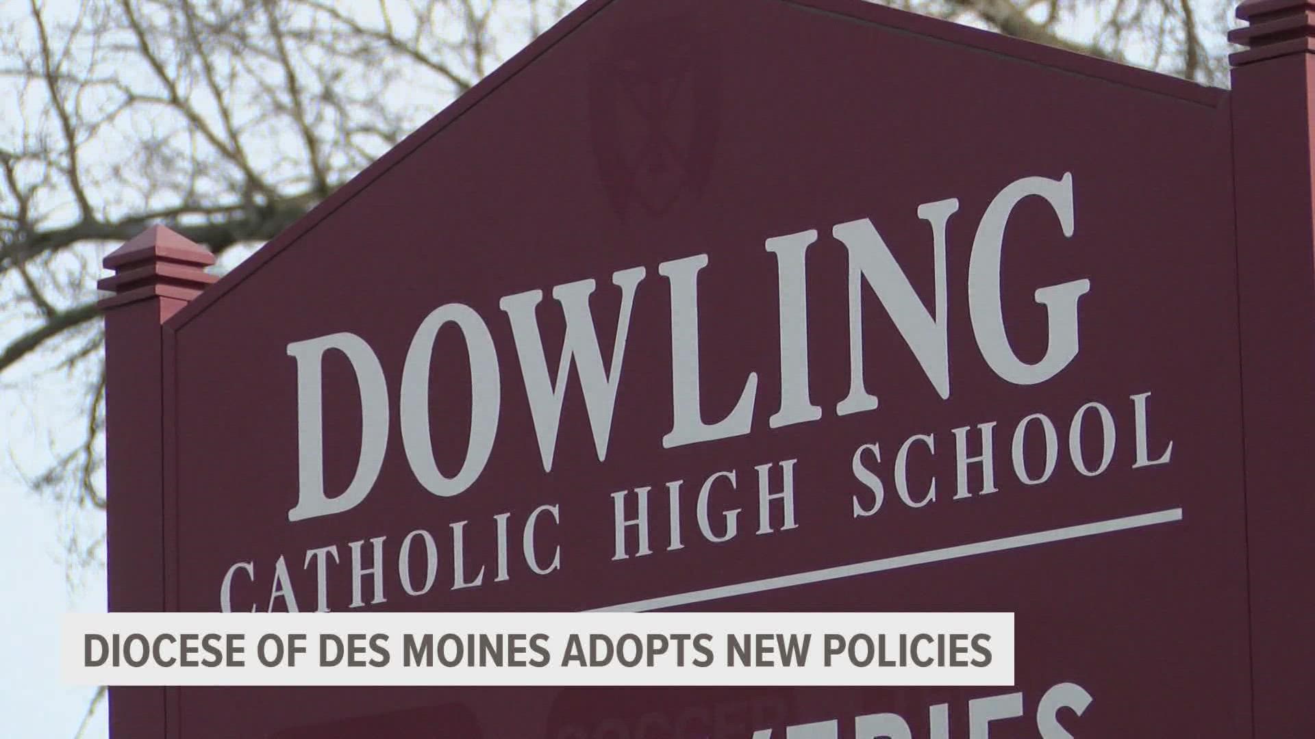 The policies set new guidelines on how students and staff at diocese churches and schools are required to handle gender identity issues.