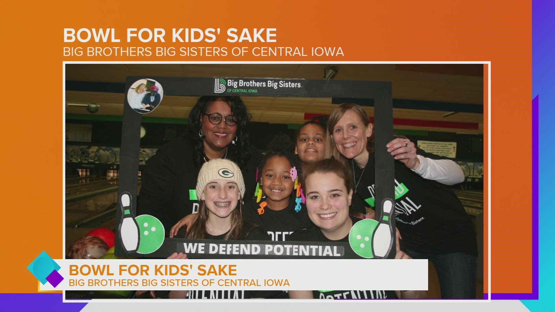 Big Brothers Big Sisters of Central Iowa "Bowl For Kids' Sake" 2022 is happening over the next couple of weeks at several locations around the Des Moines area!