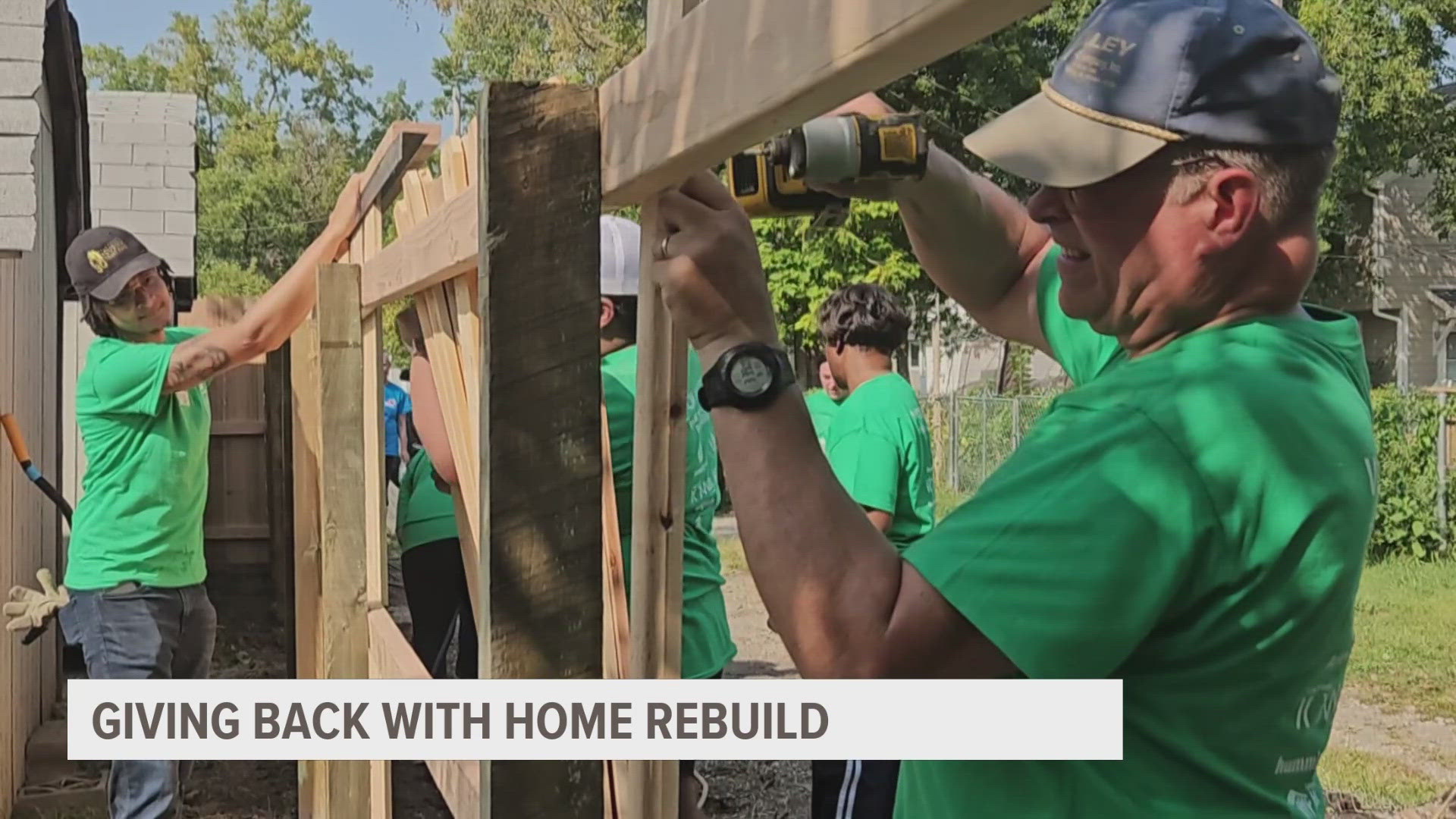 The community was able to gather and help rebuild a house four years after it was lost in a fire.