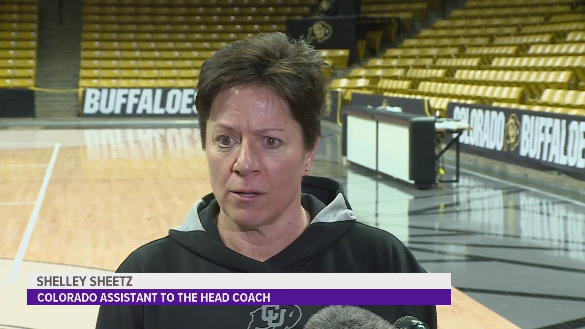 Cedar Rapids native and current Colorado Buffaloes coaching staff member Shelley Sheetz talked about her Iowa roots and the Sweet 16 game taking place tonight.