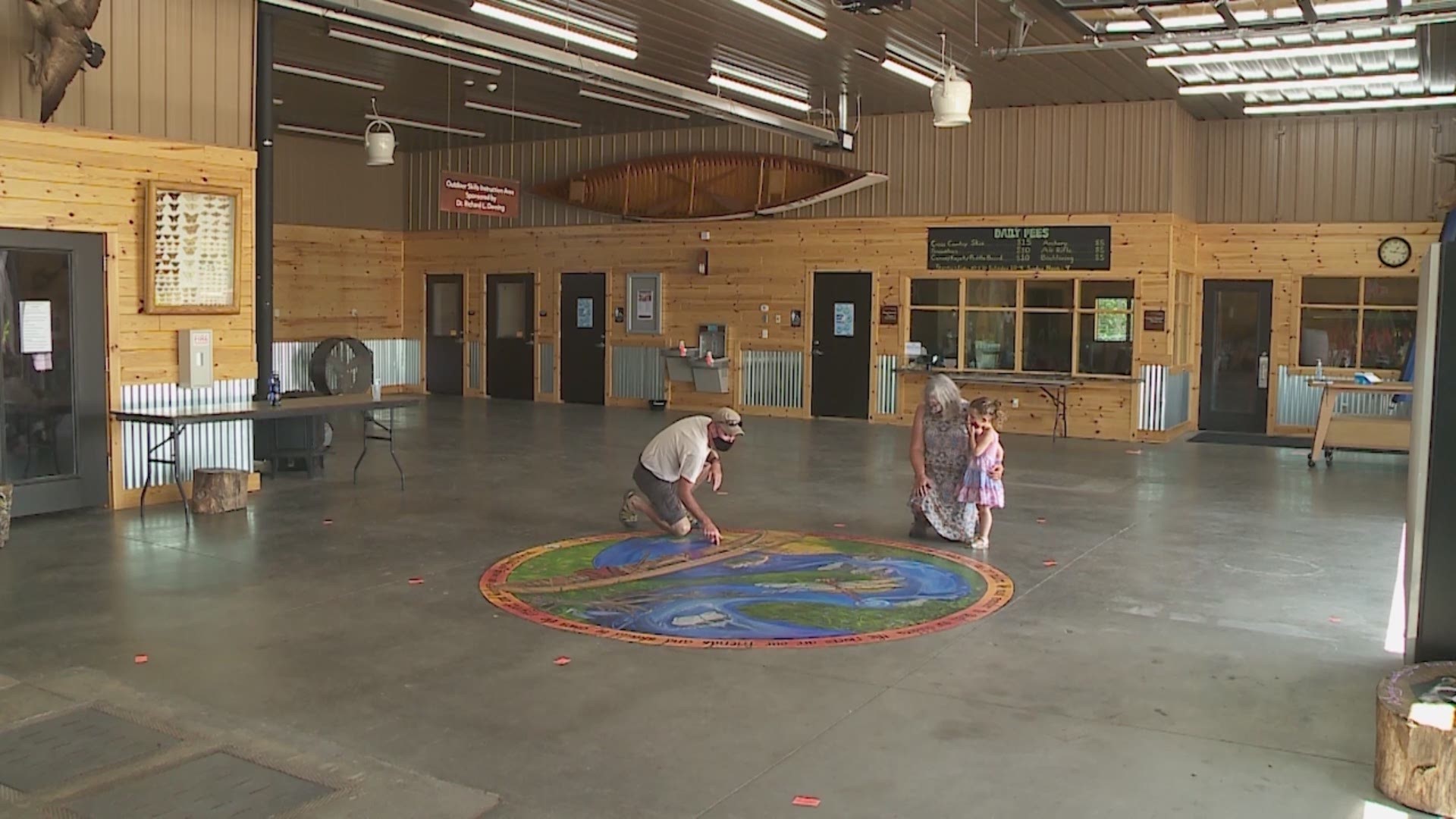 The mural helps teach Iowans about river safety, navigation and ecosystems.