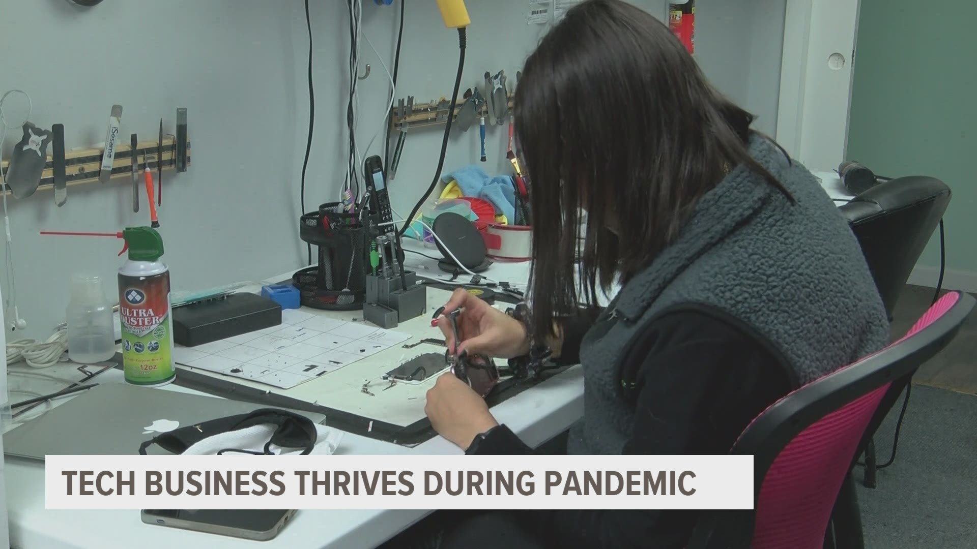 The pandemic was difficult for many small businesses around the country but tech shops are thriving.