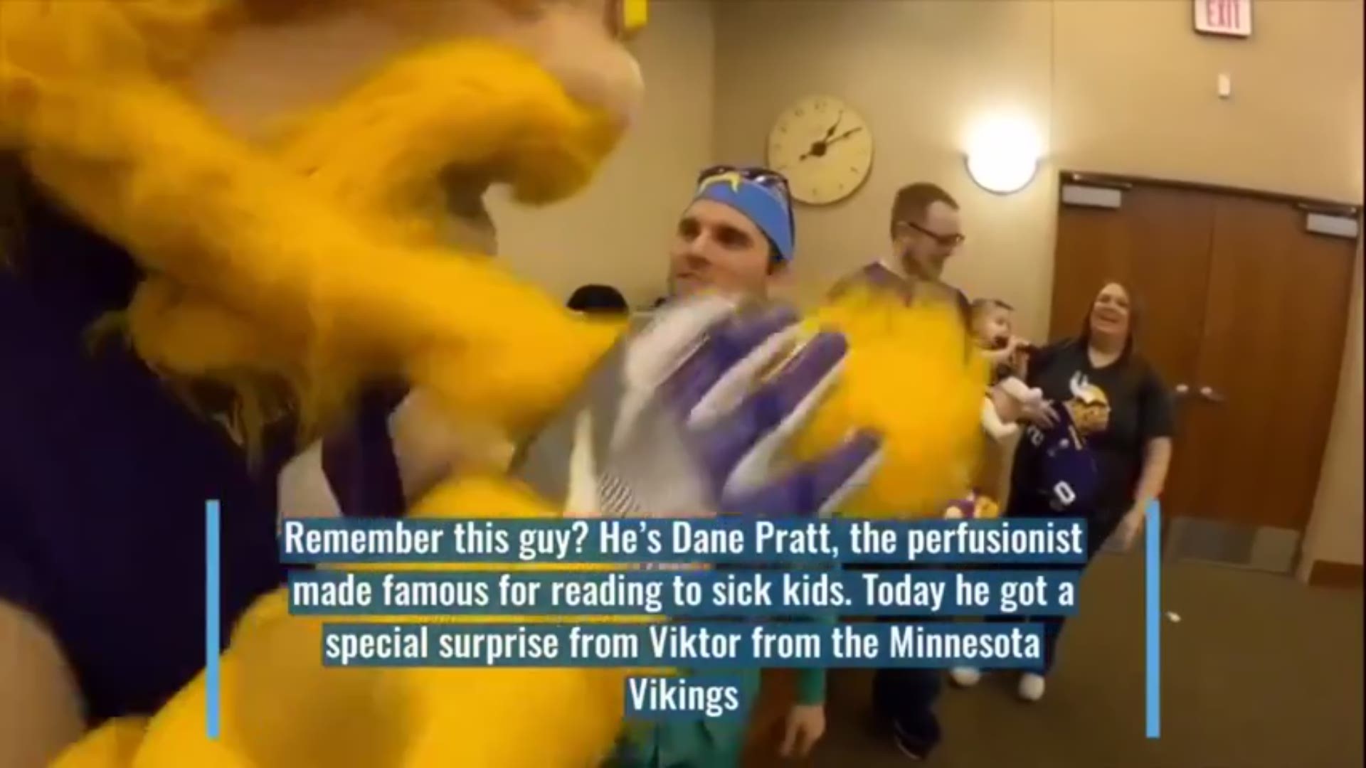 Perfusionist Dane Pratt was awarded sideline tickets to a Vikings game in the fall as a thank-you for all he does for children
