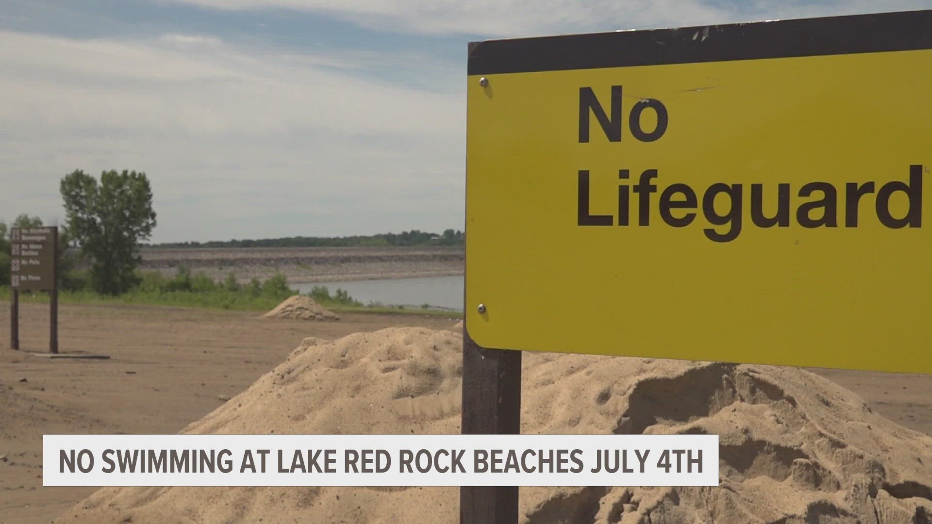 North Overlook Beach in Pella and Whitebreast Beach in Knoxville are both closed until swim lines can be reestablished