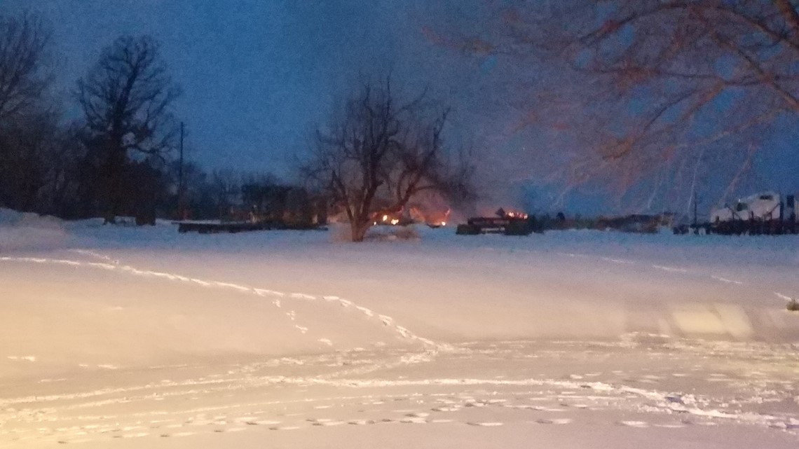 Structure fire near Runnells