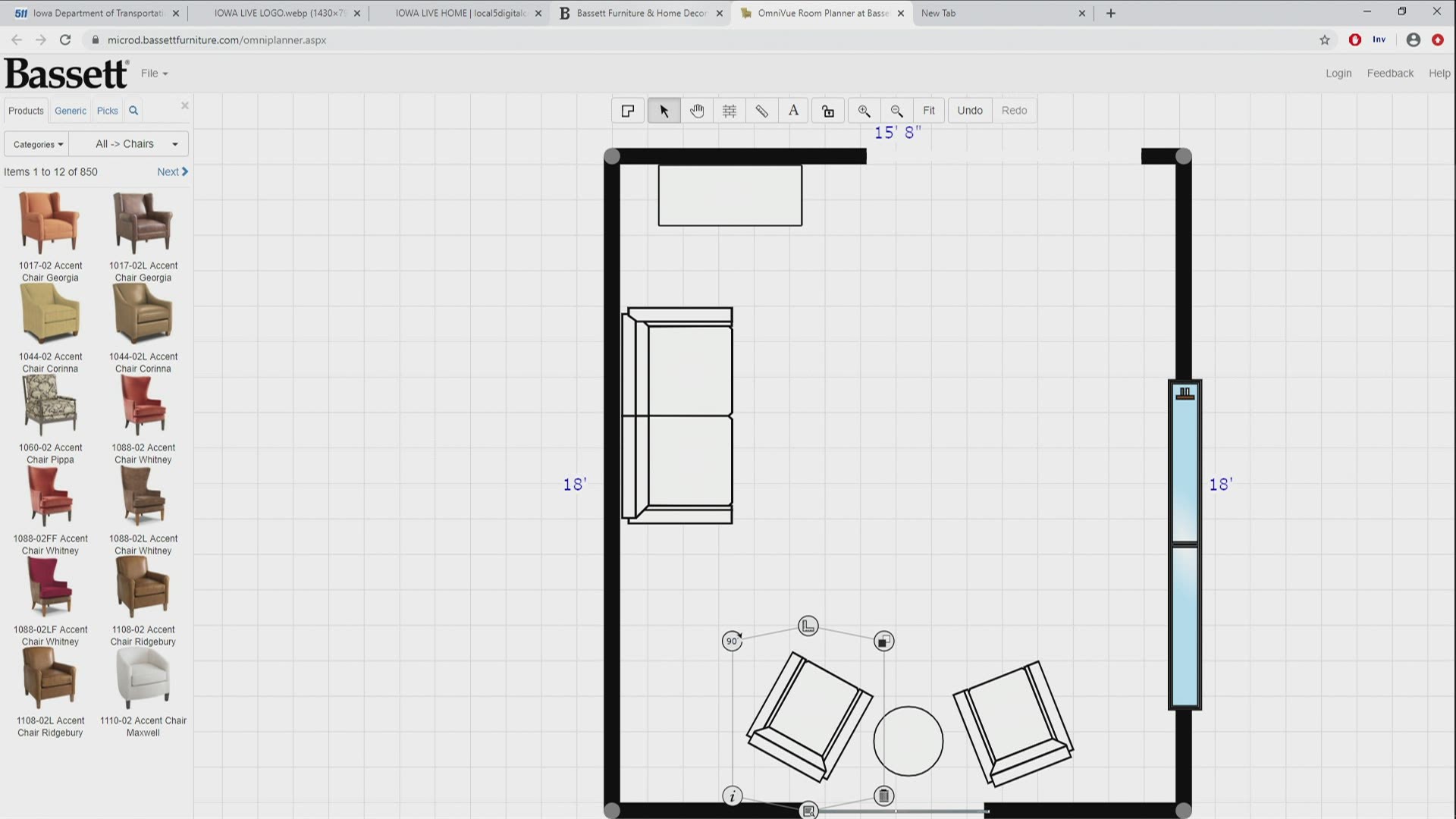 Learn how you can use Basset Furniture and Design Studio's online room planner