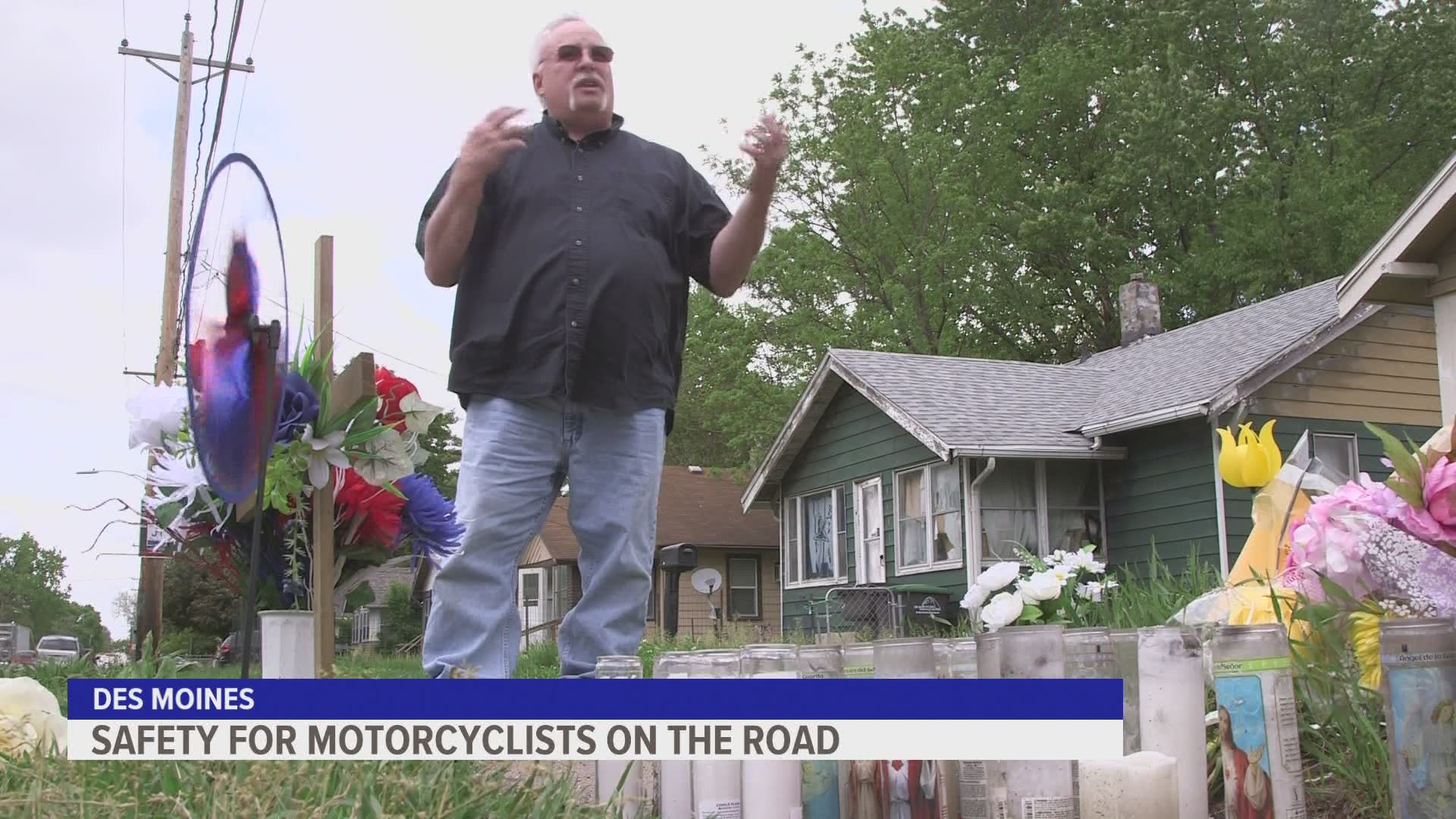 Retired officer Rich DeJoode has investigated motorcycle crashes during his time with Des Moines Police. He also lost a cousin in a motorcycle crash.