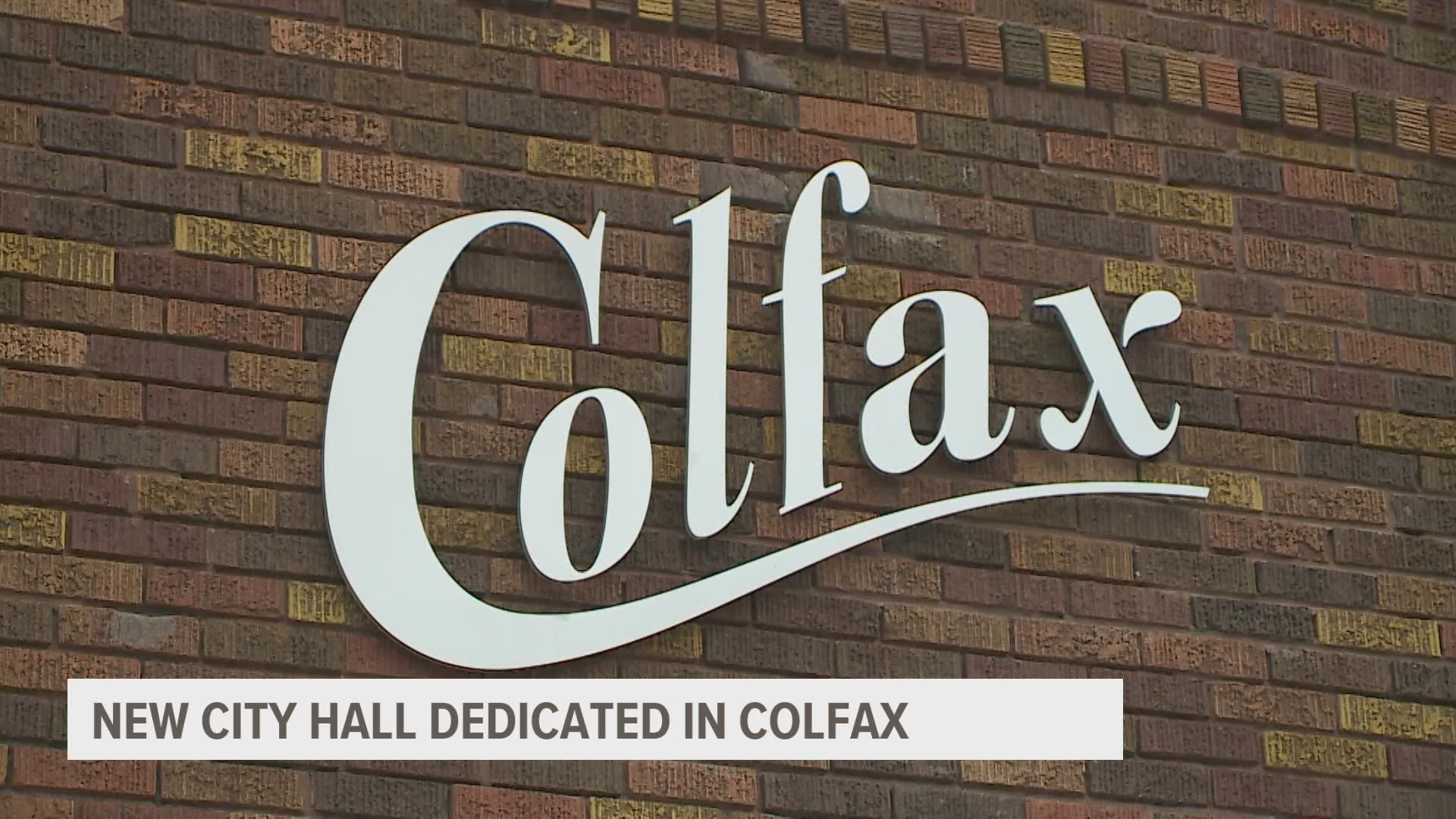 Two other changes happened on Friday for the City of Colfax. Following the tree planting, Mayor David Mast raised the city's brand new flag for the first time.