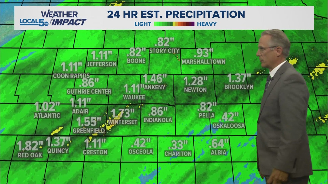 24-hour rainfall totals for central Iowa: How did your city stack up? | weareiowa.com