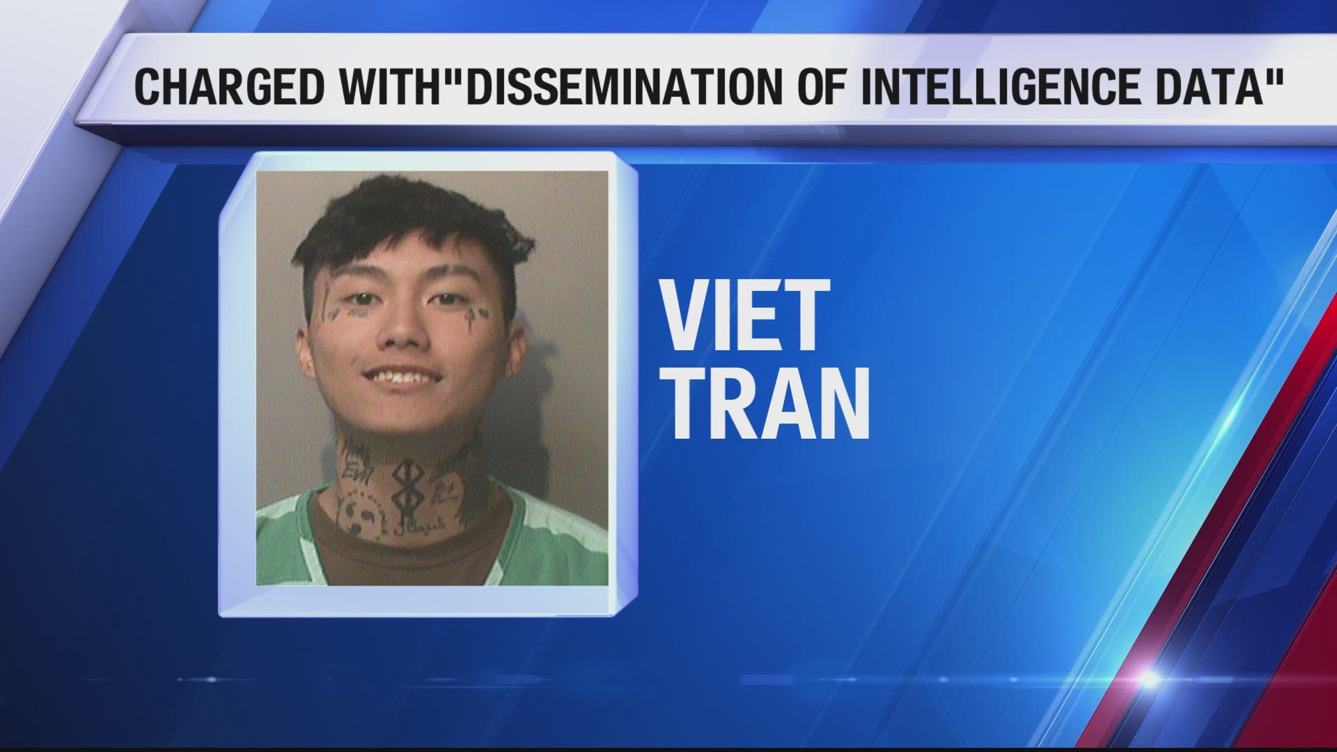 Viet Tran is charged with Dissemination of Intelligence Data.