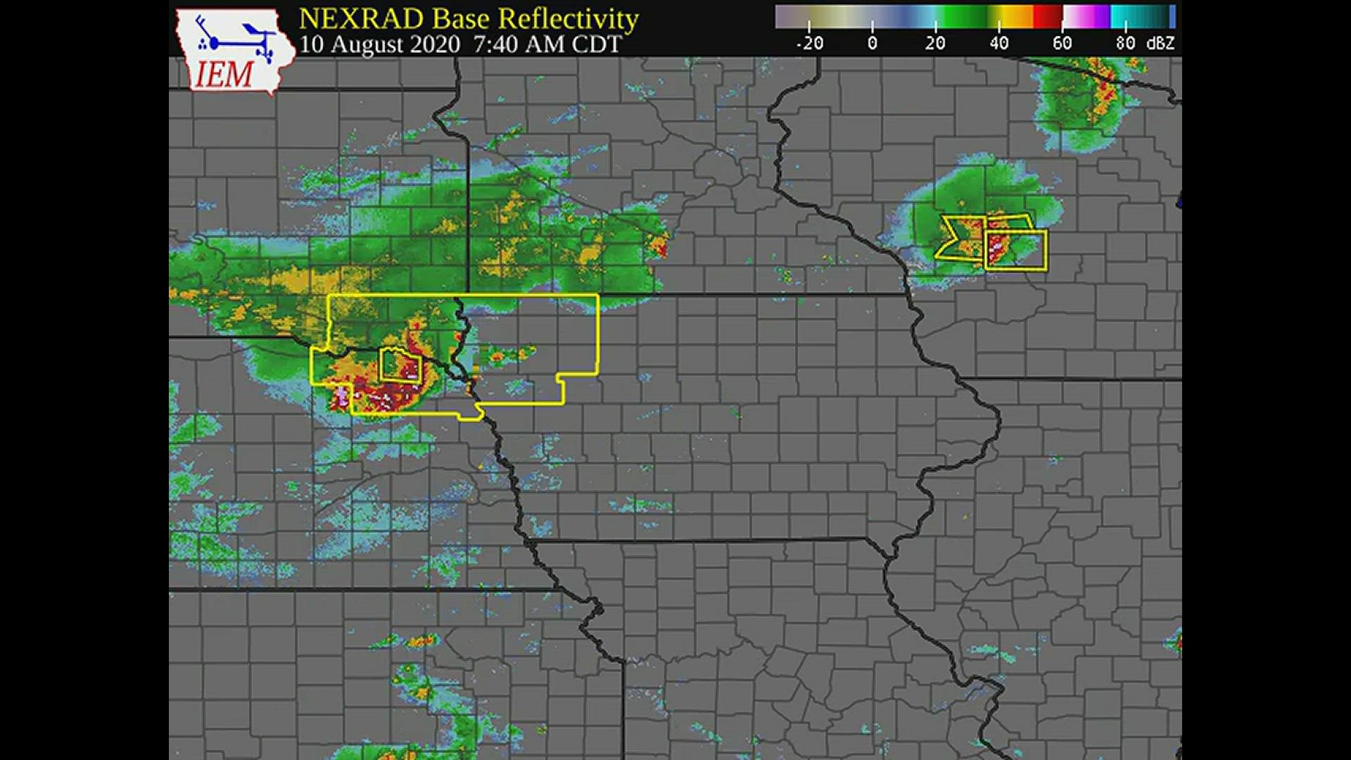 Radar loop from August 10, 2020 courtesy of Iowa Environmental Mesonet
