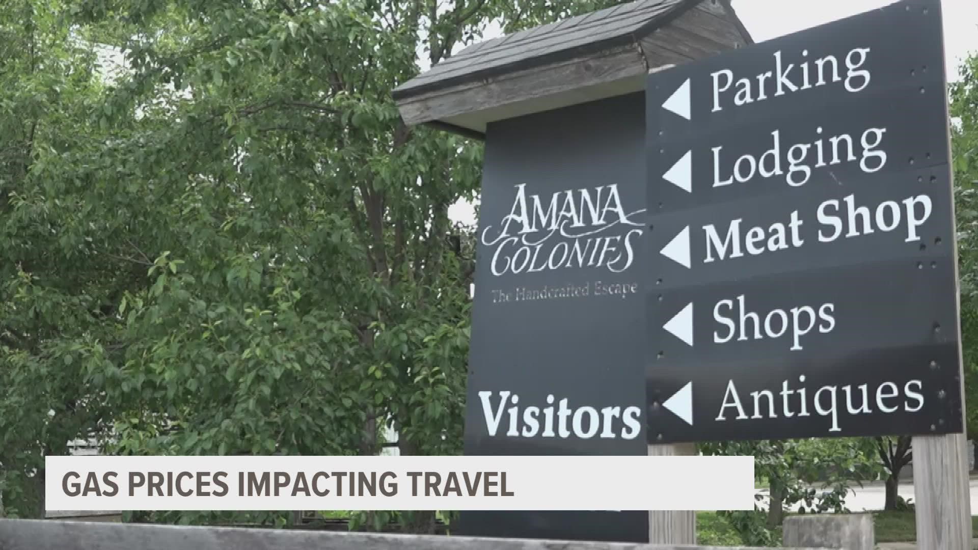 Local visitors are taking shorter trips in an effort to save money.