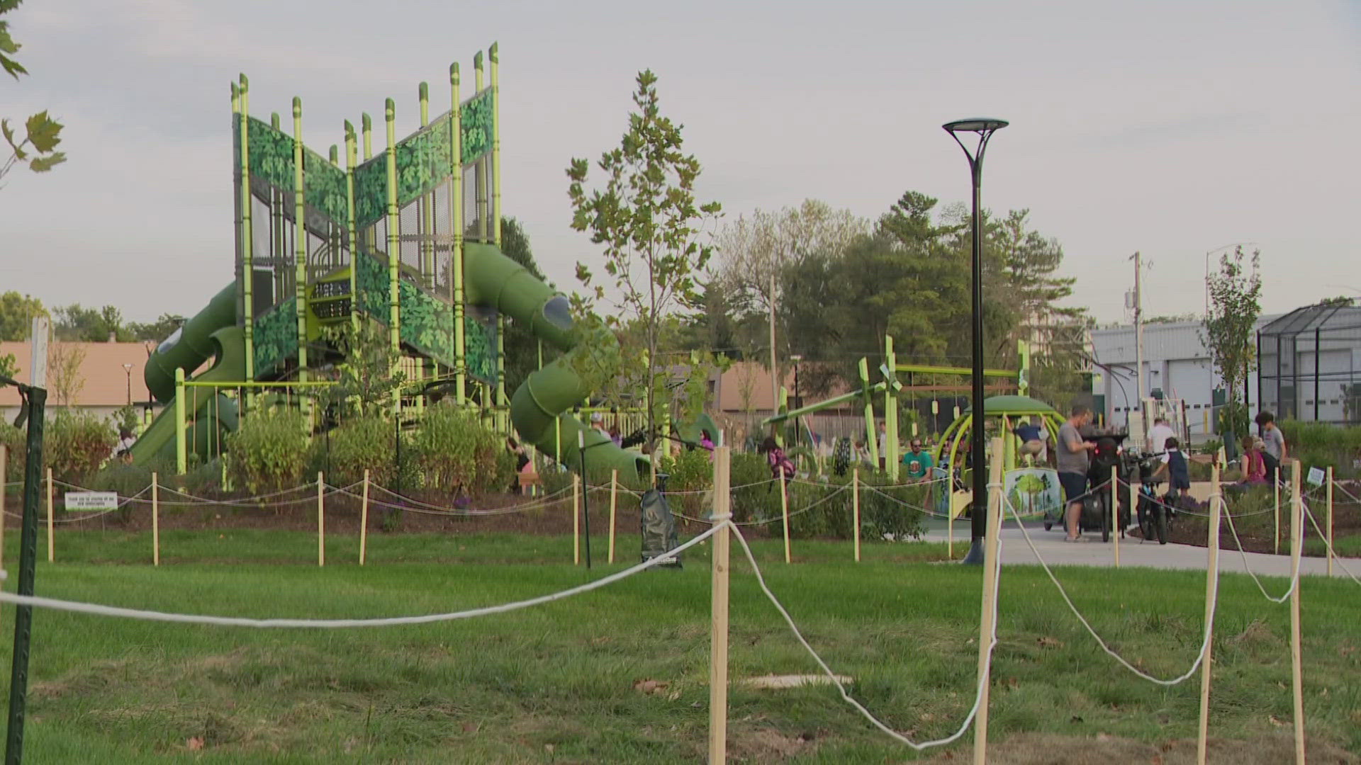 The park had been closed since 2023 for an improvement project. Chief among improvements was the addition of a new playground.