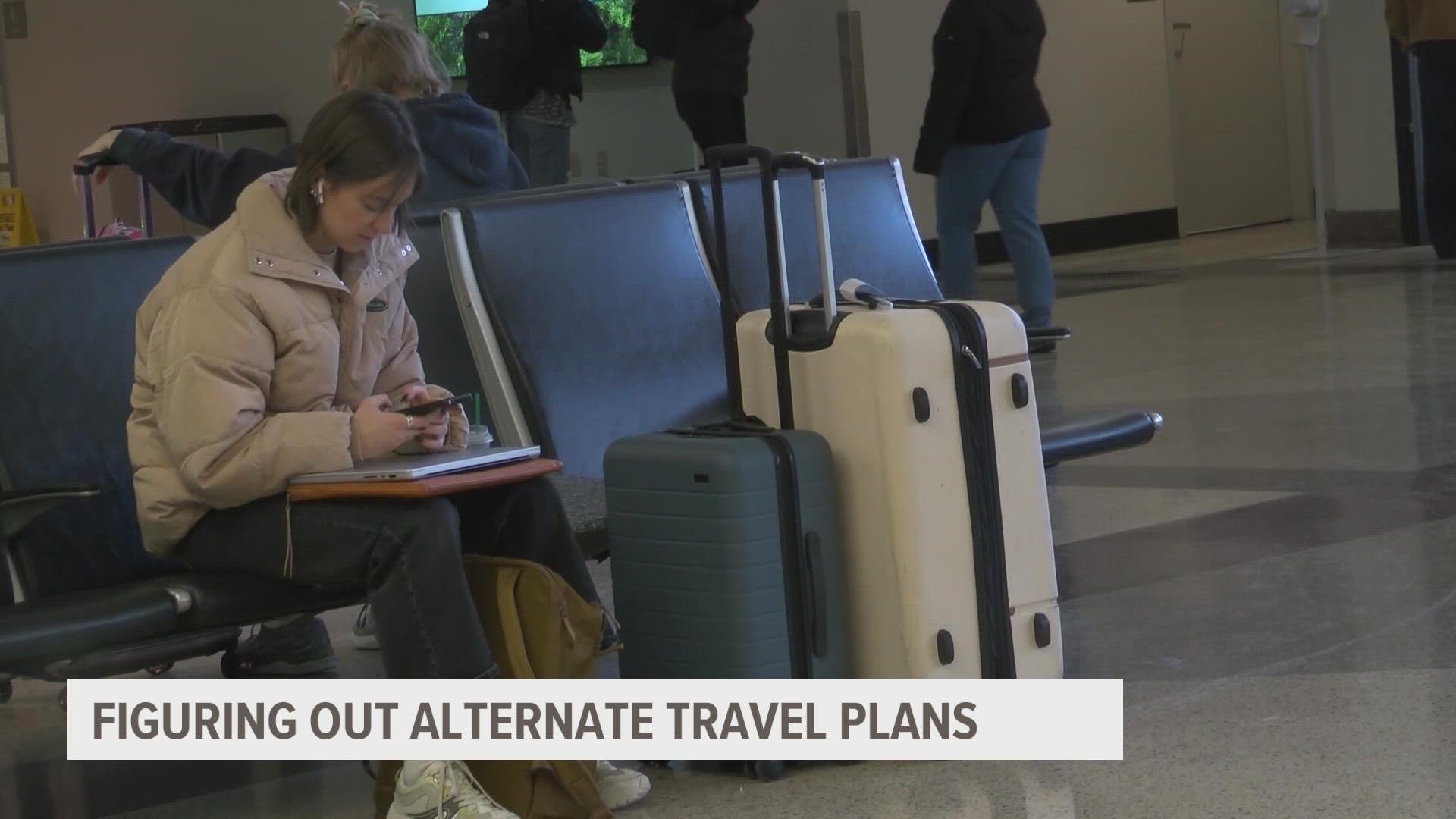 Eight flights into or out of Des Moines International Airport were cancelled on Wednesday.