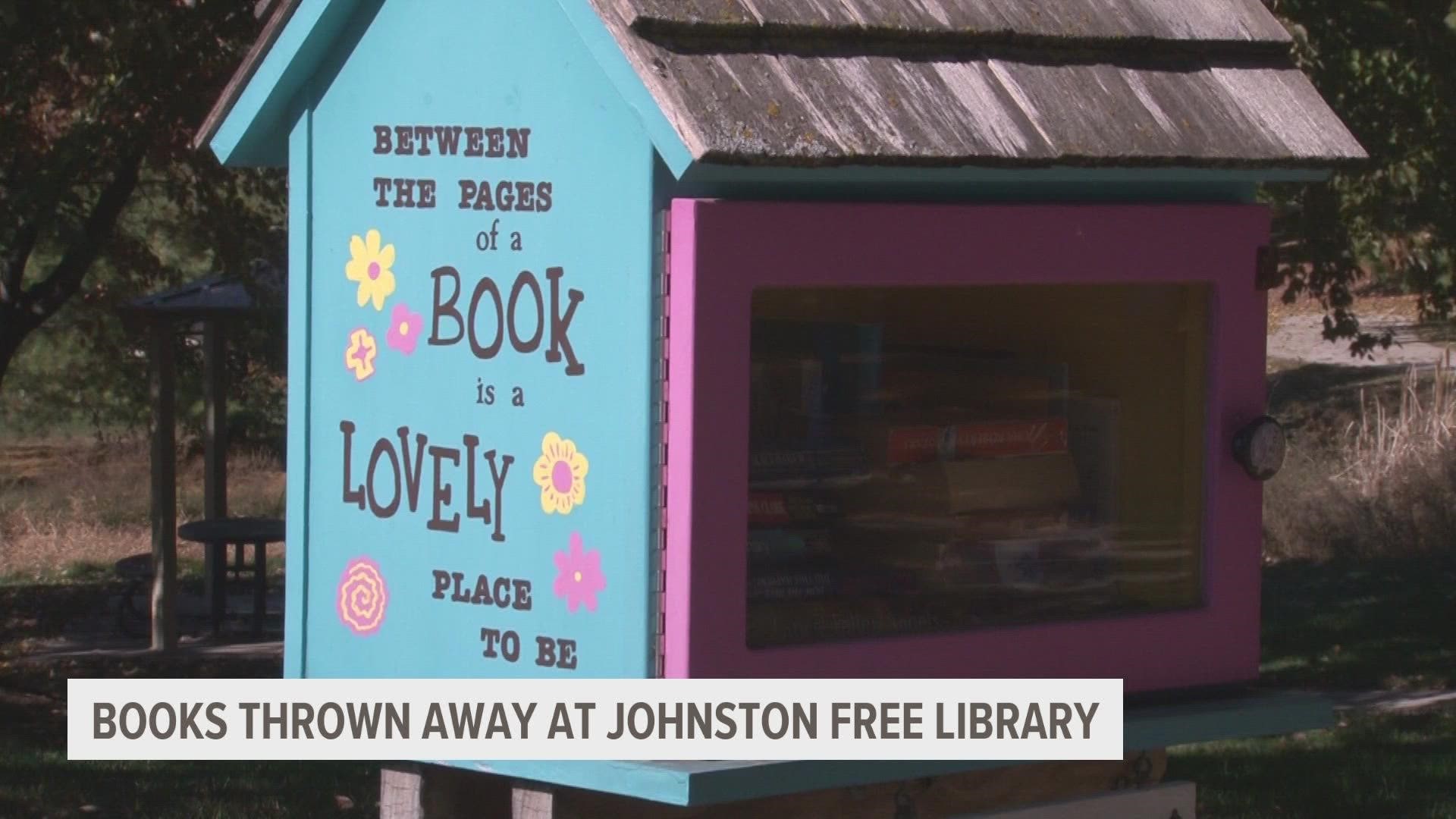 Recently, Little Free Libraries in Johnston have been cleared of all books and then filled with bibles and crucifixes.