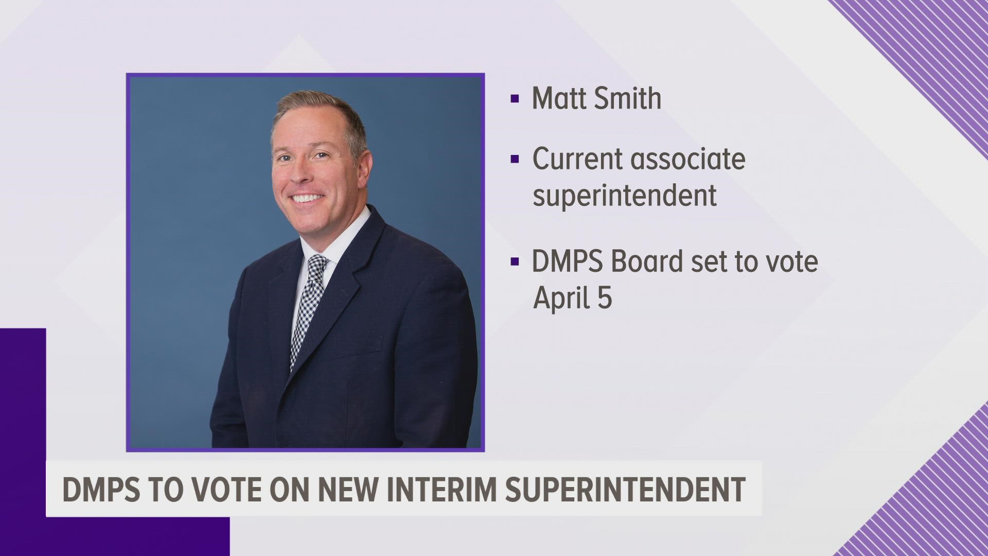 Des Moines Public Schools has picked a district administrator to lead them next school year following the resignation of Dr. Thomas Ahart.