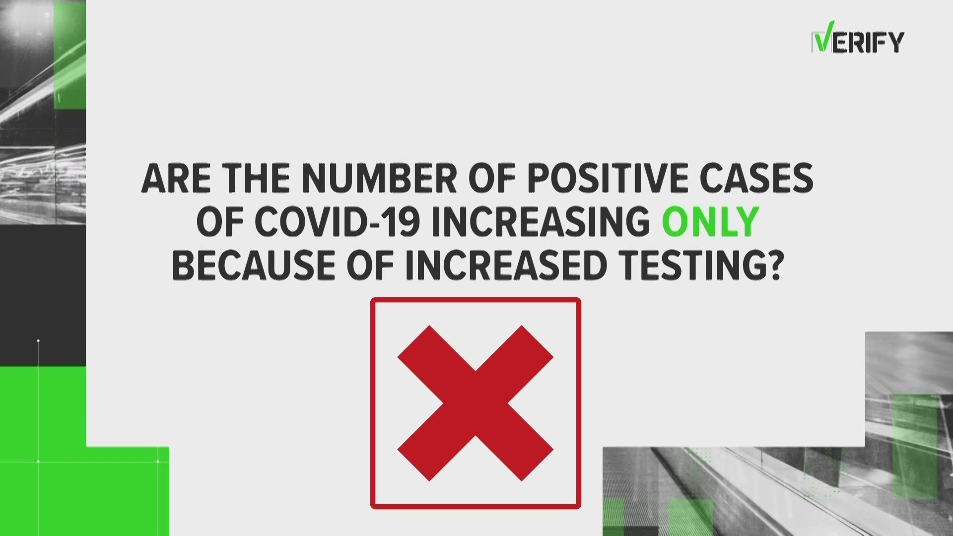The claim that COVID-19 cases are going up only because testing is going up is misleading. Here's why.