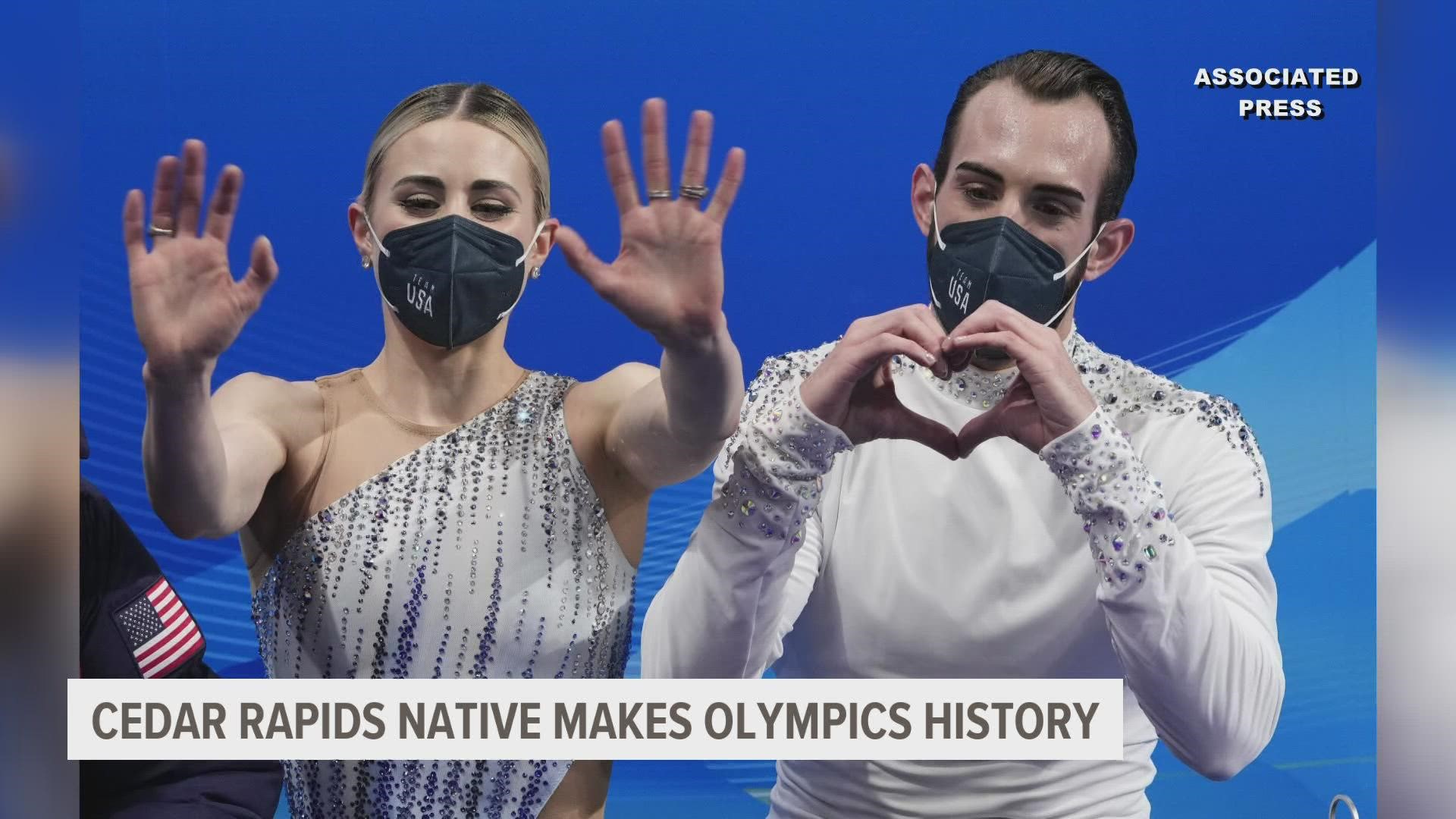 When Timothy LeDuc stepped on the ice for the pairs competition on Friday, they made Olympic history.