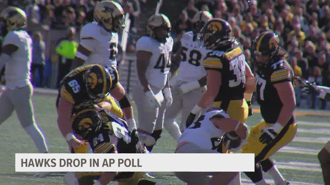 Hawkeyes out of top 10 after loss to Purdue