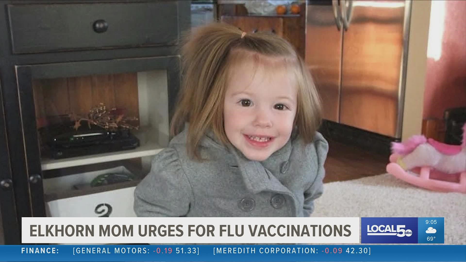 Three-year-old Ayzlee McCarthy tested positive for both influenza A and B in 2014. Two days later, her symptoms escalated.