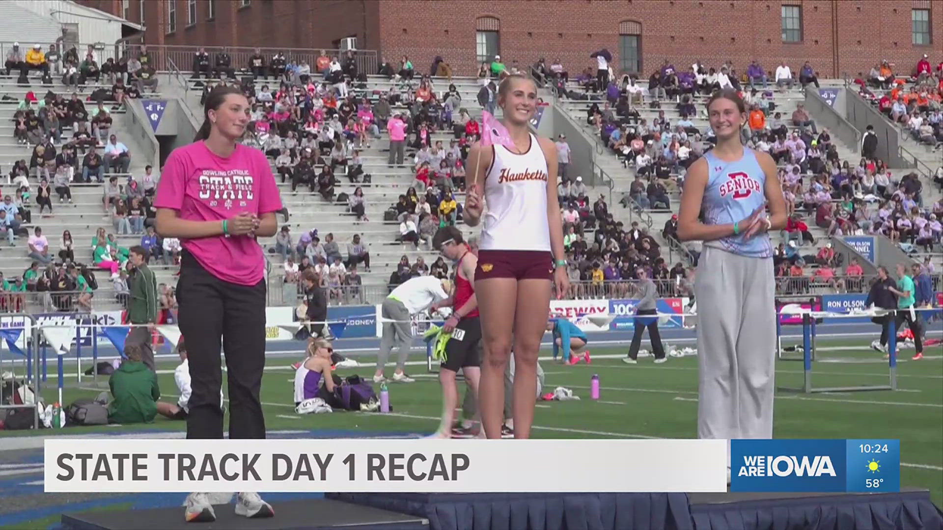 High school athlete hopefuls arrived at Drake's Blue Oval at Drake Stadium Thursday.