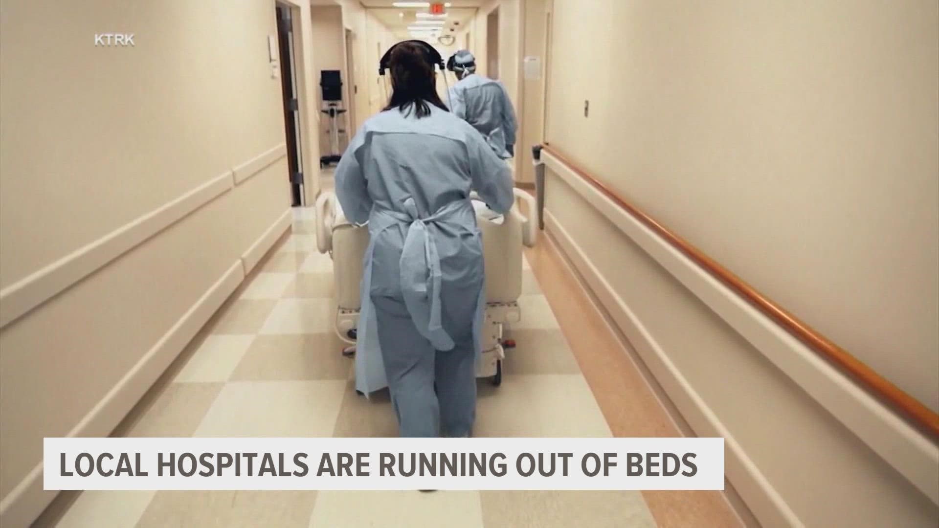 Two years into the COVID-19 pandemic, issues such as staffing shortages and a lack of open beds persist at hospitals across the Des Moines metro.