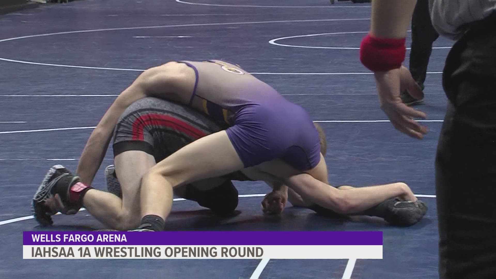Around 5,000 people attended the opening day of the Iowa high school state wrestling tournament Thursday.