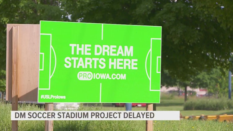 Pro soccer stadium opening in Des Moines pushed back to 2025