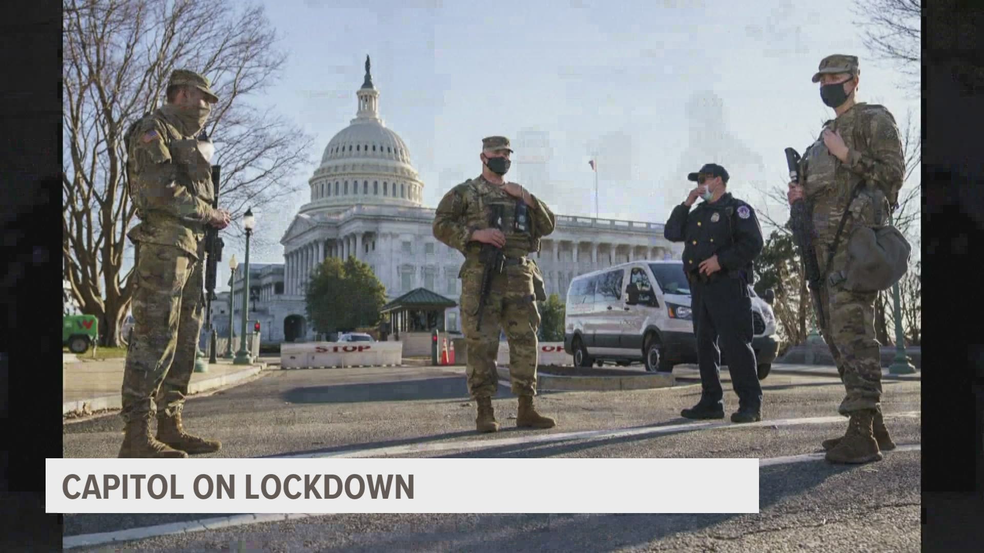 There were no signs of disturbance Thursday at the heavily secured building, with Capitol Police and Guardsmen on duty.