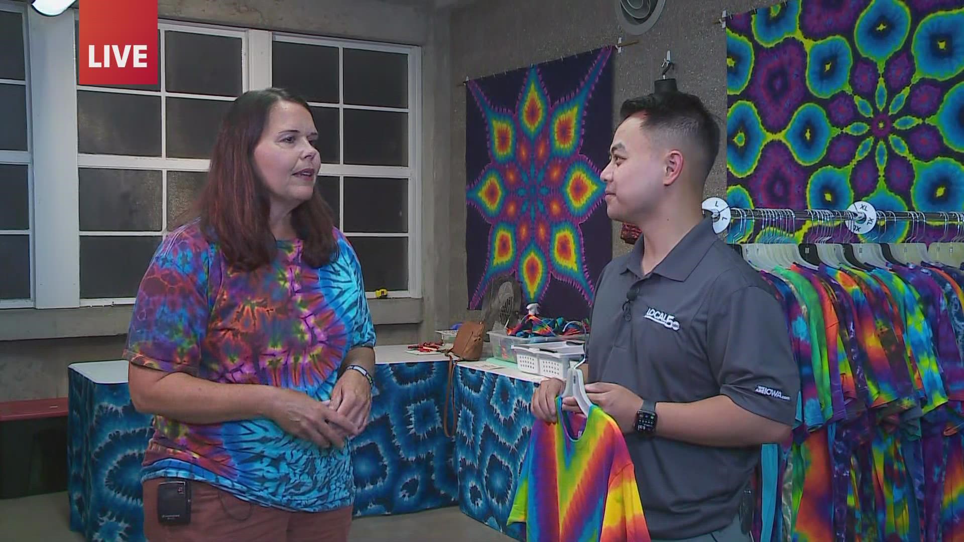 Angie Reeves tells Chenue Her about the hard work that goes in to tie-dying the fun apparel you see at the fair.