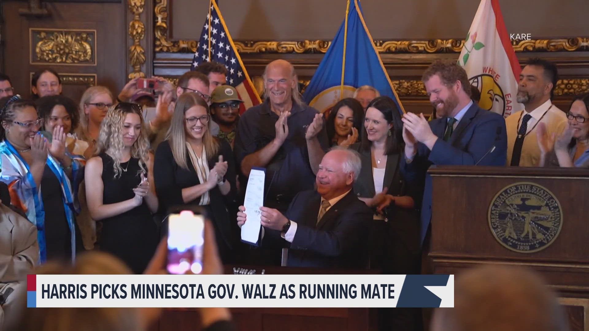 Minnesota Gov. Tim Walz codified state abortion rights over the past few years, while Republicans attacked his record on policies like pandemic stay-at-home orders.