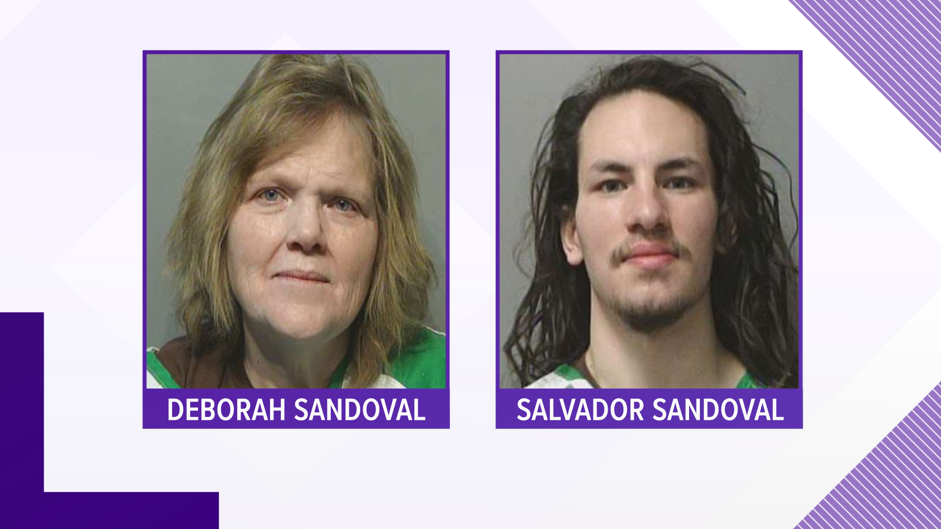 Deborah Sandoval and Salvador Sandoval Jr. were arrested on federal warrants Friday.