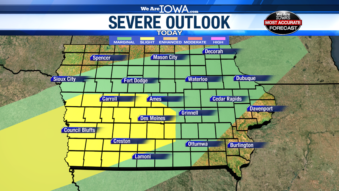 Scattered severe storms possible Sunday afternoon & evening | weareiowa.com