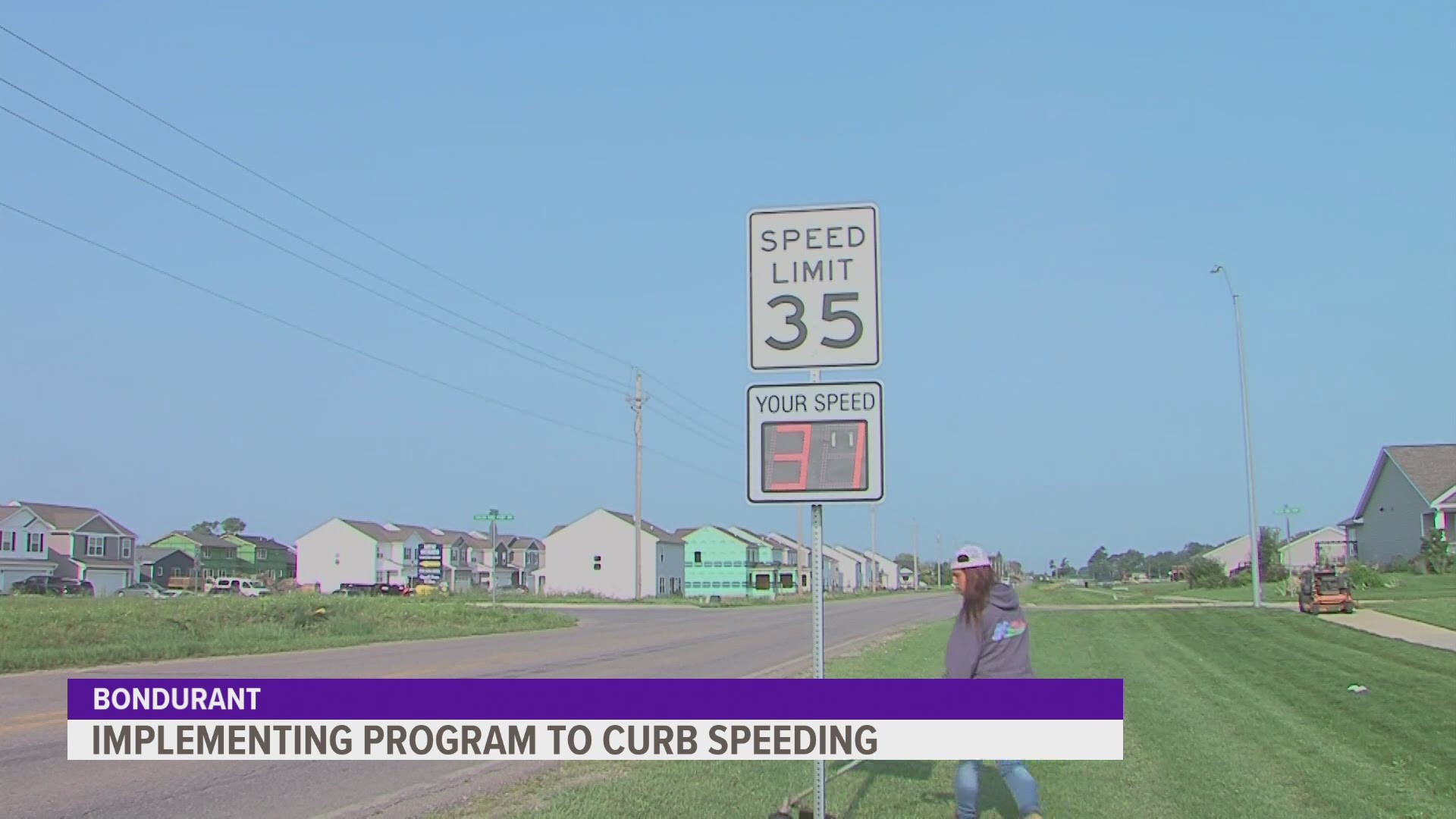 The City hopes to raise awareness of the dangers of speeding by placing signs that show how fast drivers are going.