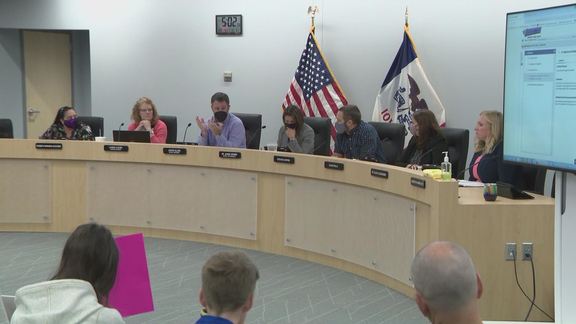 Board members voted four to three to pass a mask mandate