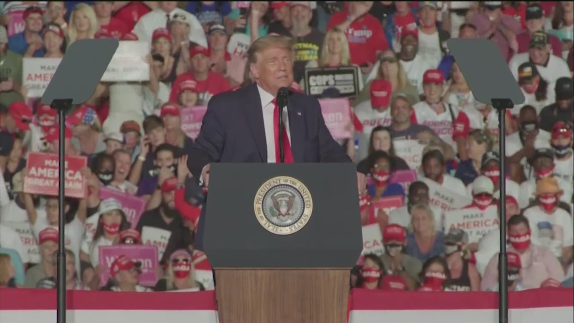 President Trump was back on the campaign trail for the first time since testing positive for COVID-19.