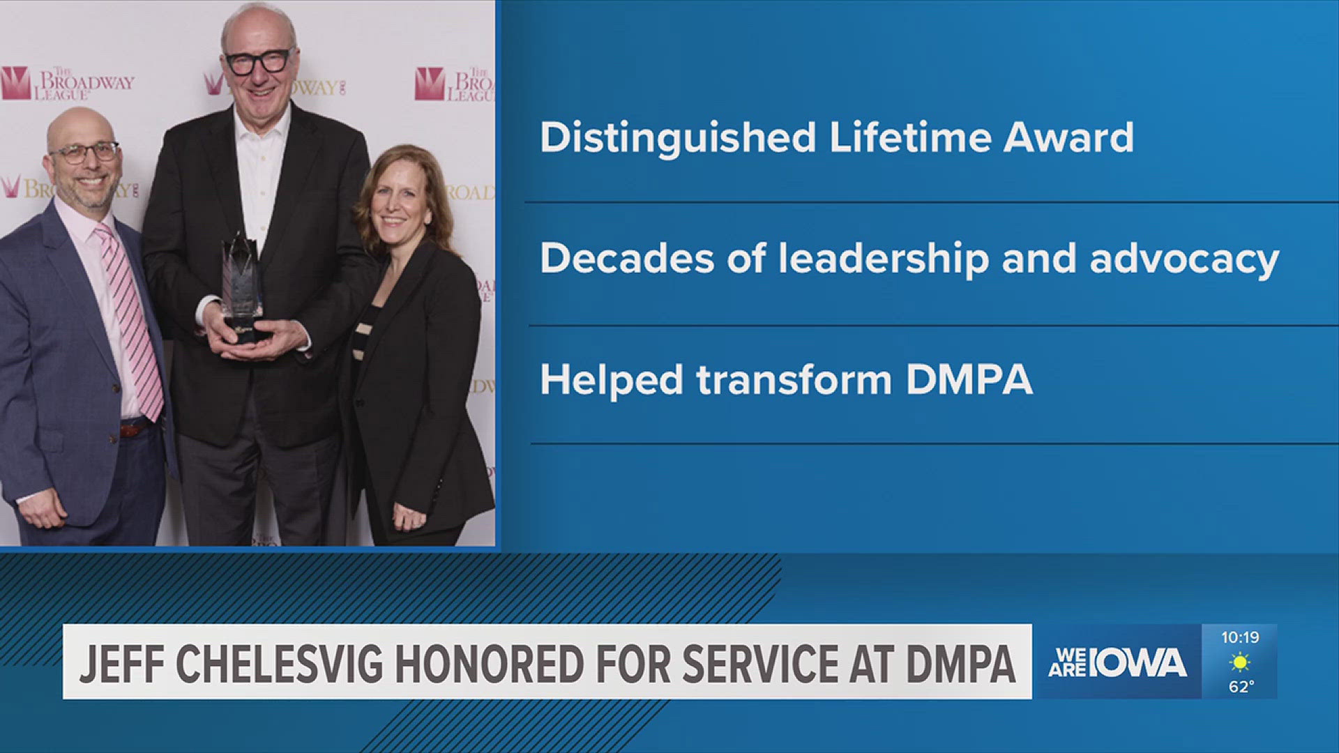 Through three decades at DMPA, he has helped attracted over 4.5
million visitors.