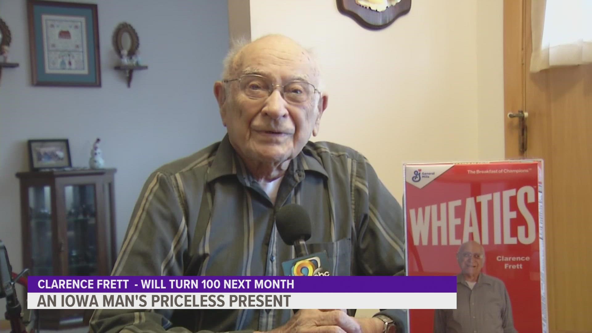 99-year-old Clarence Frett has been eating Wheaties for breakfast every day since 1943.