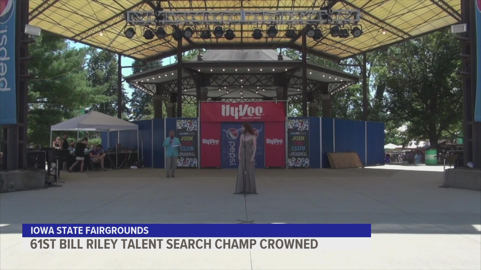 Bill Riley Talent Search champion crowned at 2021 Iowa State Fair